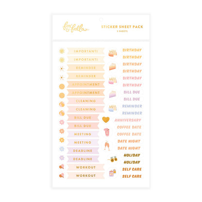 Fox & Fallow Planner Sticker Set Metallic