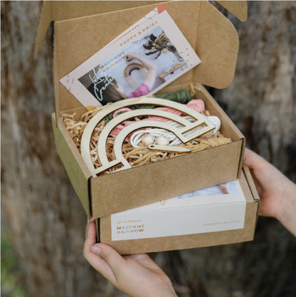Macrame Rainbow Kit in Gift Box Art and craft for kids 5yrs+