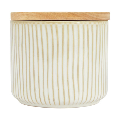 Small Linear Glazed Canister