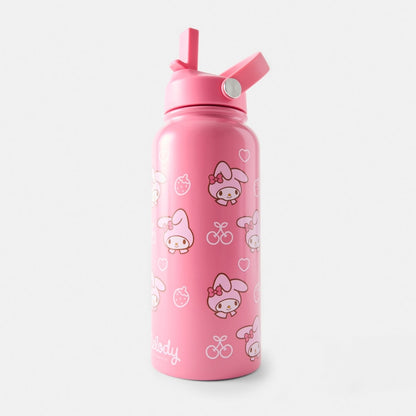 946ml Pink My Melody Stainless Steel Cylinder Drink Bottle