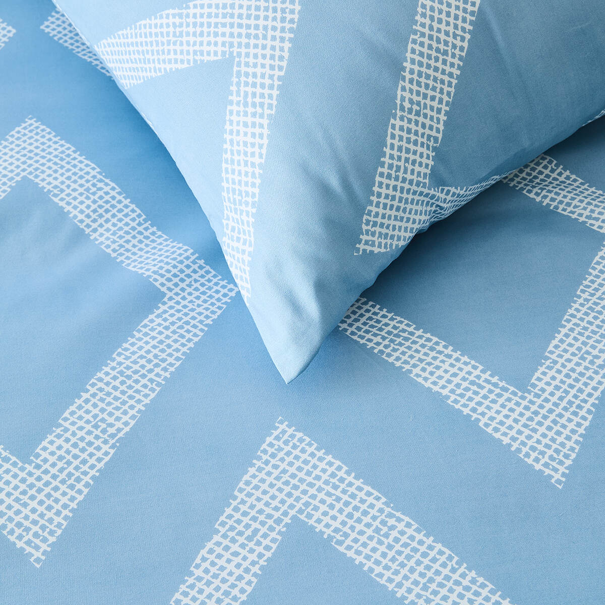 Jude Quilt Cover Set - Queen Bed, Blue