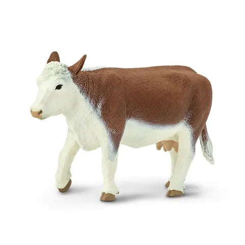 Hereford Cow Figurine by Safari Ltd Farm Collection Animal Figurines 3yrs+