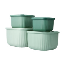 4 Piece Square Nested Food Storage Set - Green