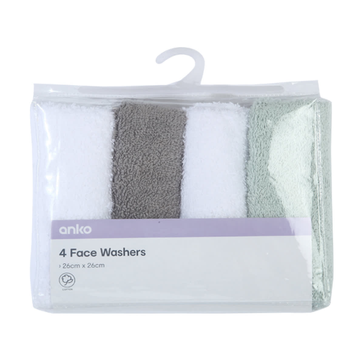 4 Pack Face Washers
