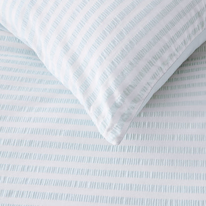 Bronte Cotton Quilt Cover Set - Queen Bed, Blue
