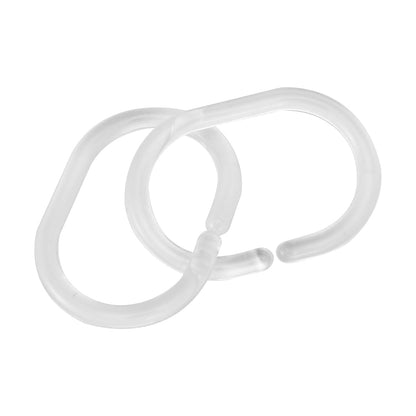 Clear Shower Curtain Rings - Pack of 12