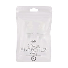 OXX Travel 2 Pack Pump Bottles - White and Clear