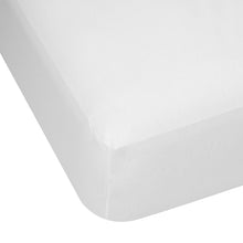 250 Thread Count Cotton Rich Fitted Sheet - Double Bed, White