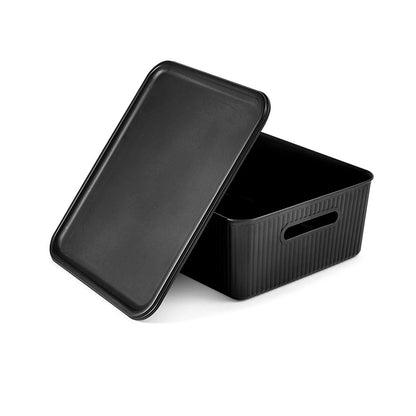 11L Ribbed Container - Black