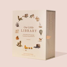 Our Little Library Vol. 1 (5 Board Books) by Paige Tate First Words Books Introducing Farm, Forest Animals, Fruits, Veggies, Toys and Transportation