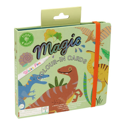 Floss & Rock Magic Water Colouring Dino Interactive Book Art and Craft for Kids Dinosaur Theme Travel Toys 3yrs+
