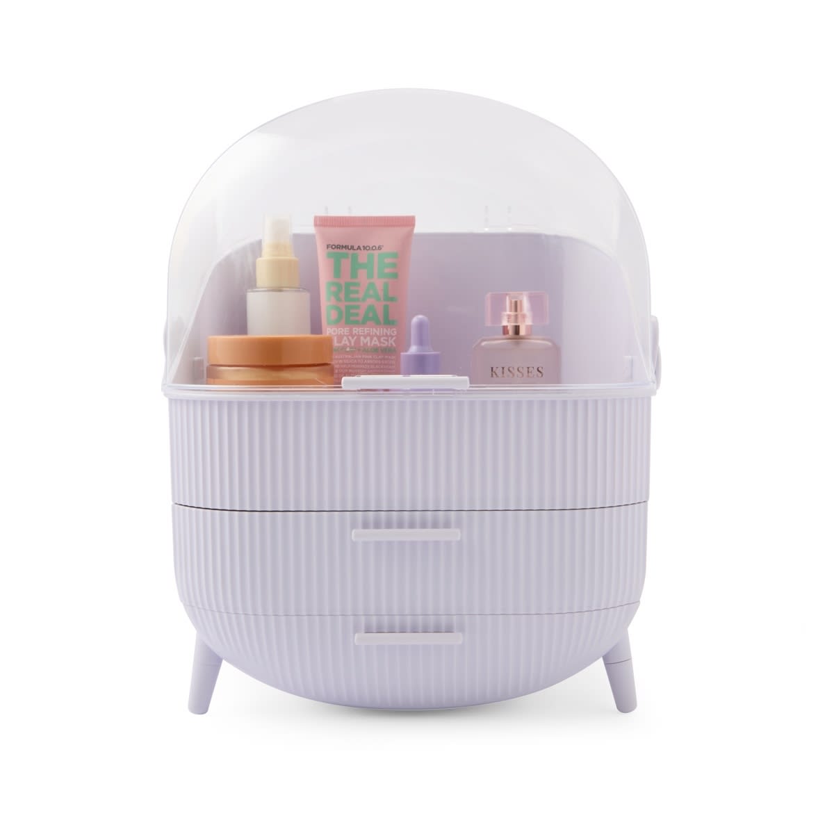 Cosmetic Organiser with Drawer - Lilac