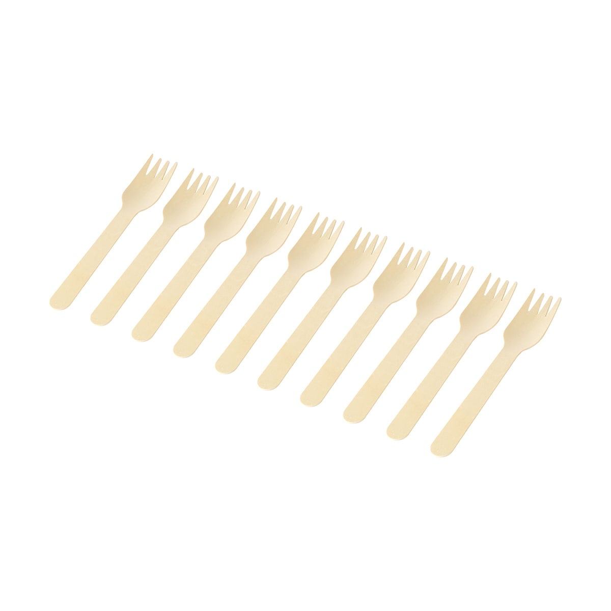 10 Piece Wooden Fork