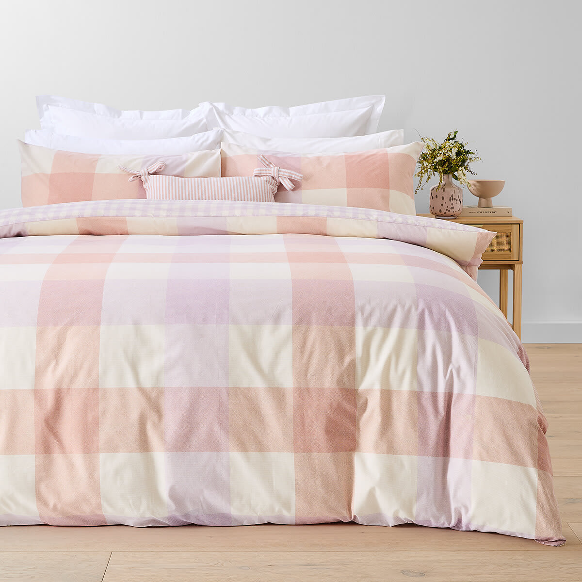 Millie Reversible Cotton Rich Quilt Cover Set - Queen Bed