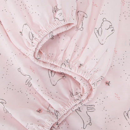 2 Pack Organic Cotton Fitted Cot Sheets - Bunny and Spot