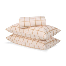 Flannelette Cotton Check Sheet Set - Queen Bed, Pink