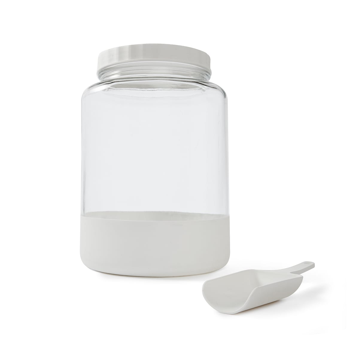 Glass and Silicone Jar with Scoop