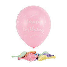 12 Piece Happy Birthday Balloons