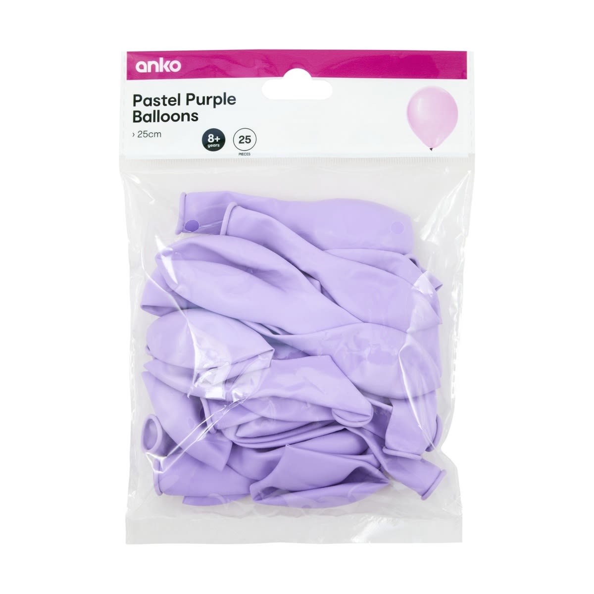 25 Piece Pastel Purple Balloons