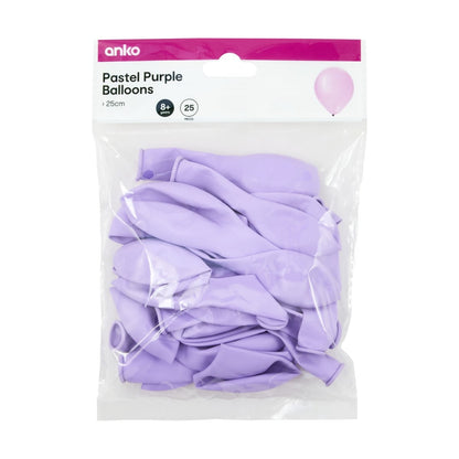 25 Piece Pastel Purple Balloons