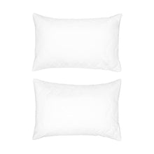 2 Pack Quilted Pillow Protectors - White