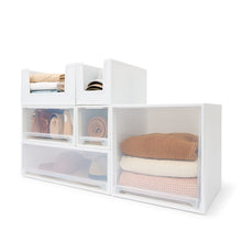 15L Modular Open Front Stackable Bin - White