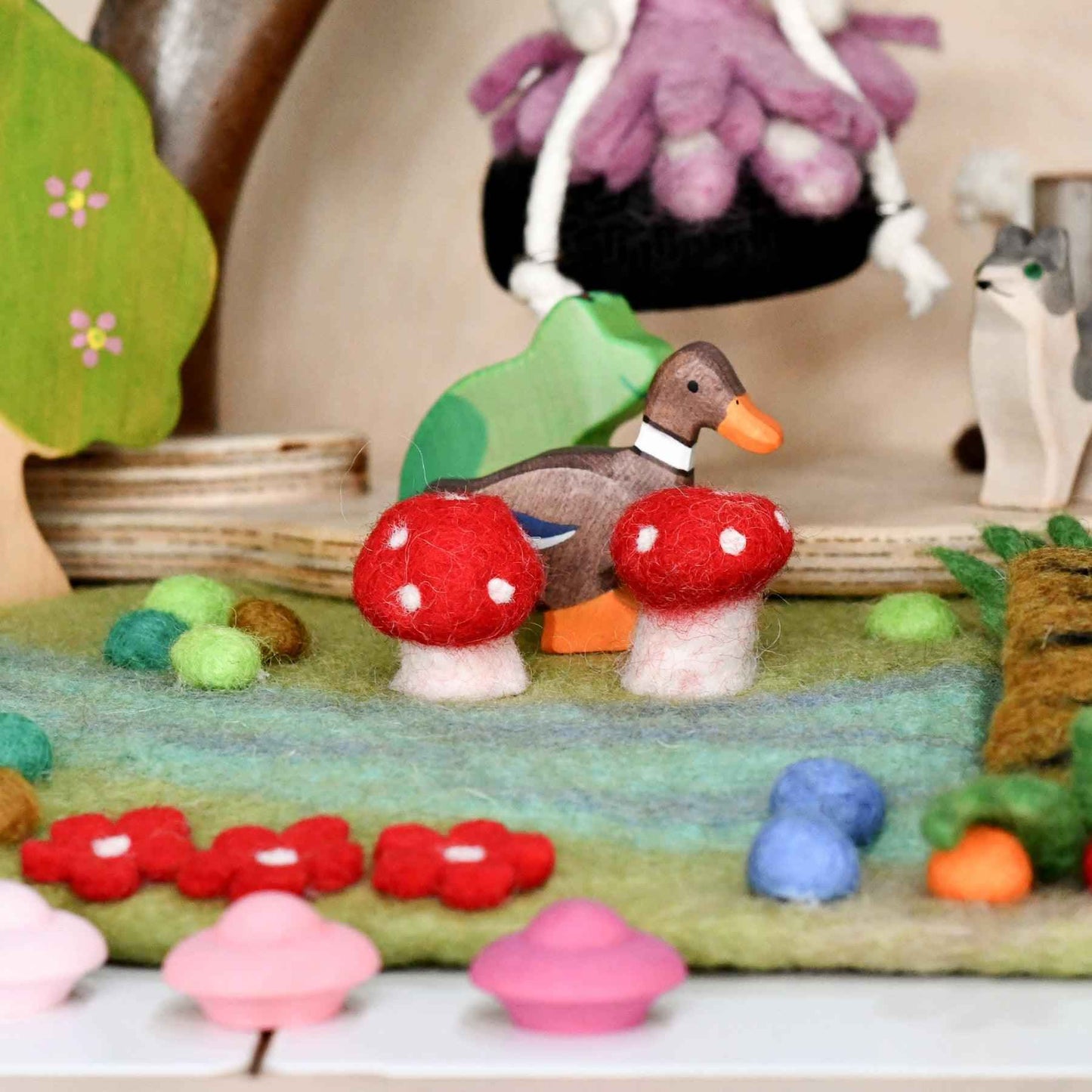 Tara Treasures Small Felt Fairy River And Bridge Play Mat Playscape 35cm Pretend & Imaginative Play Best Seller Fairy Unicorn and Castle Theme 3yrs+