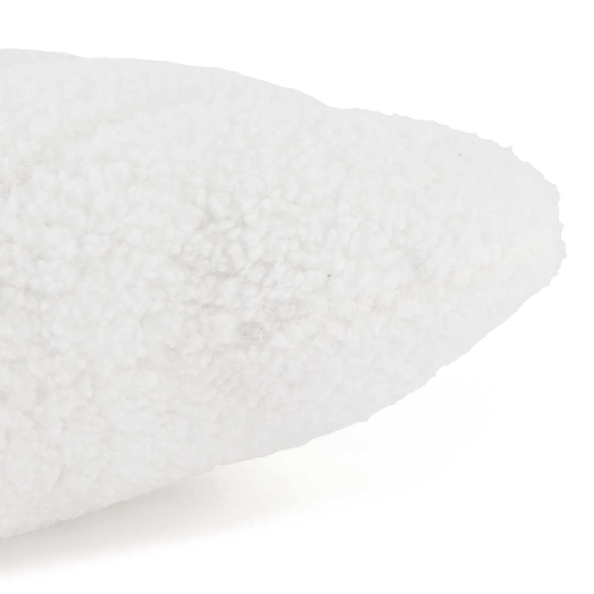 Shell Boucle Cushion - White