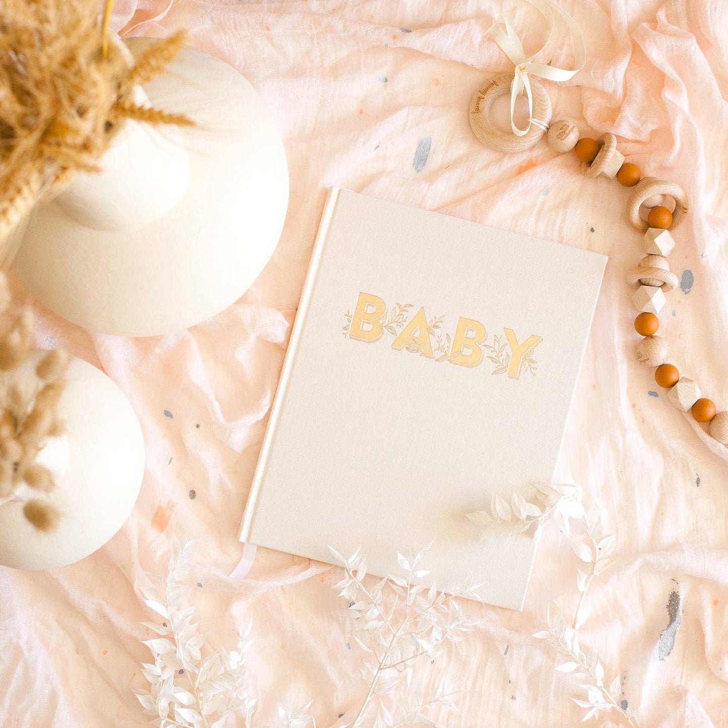 Fox & Fallow Baby Book Buttermilk Baby Journal Keepsake Memory Book (Hardcover)