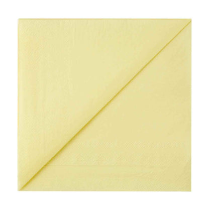 20 Piece Pastel Yellow Paper Napkins