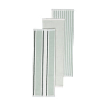 3 Pack Green Stripe Tea Towels