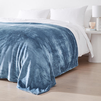 Plush Blanket - Single Bed, Blue