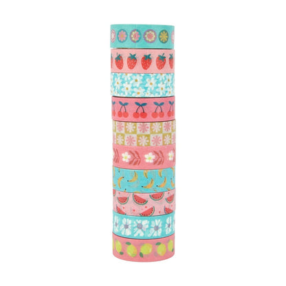 10 Pack Washi Tapes - Cute Fruit