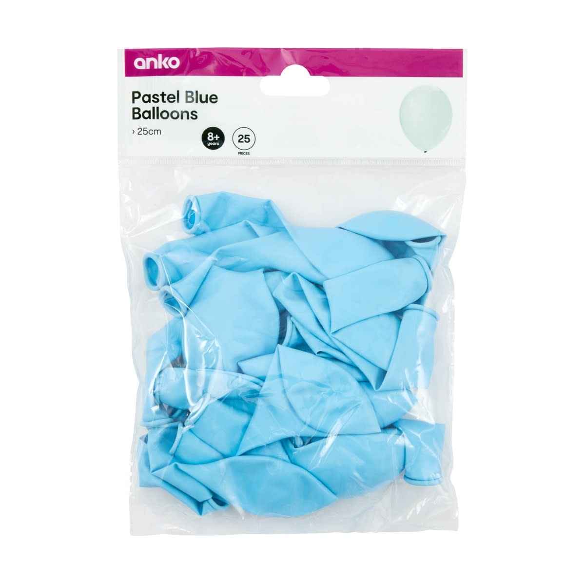 25 Piece Balloons - Pastel Blue
