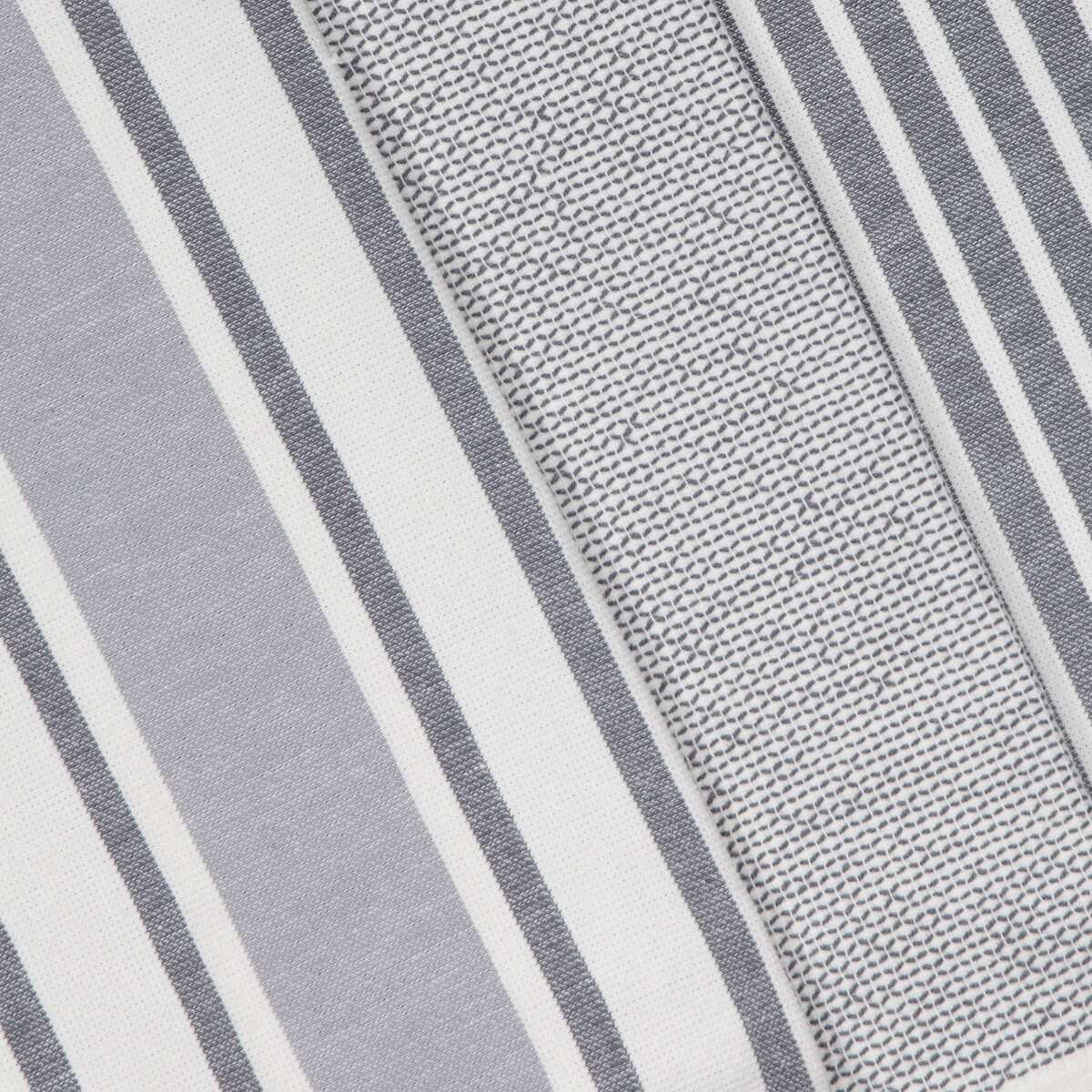 3 Pack Grey Stripe Tea Towels