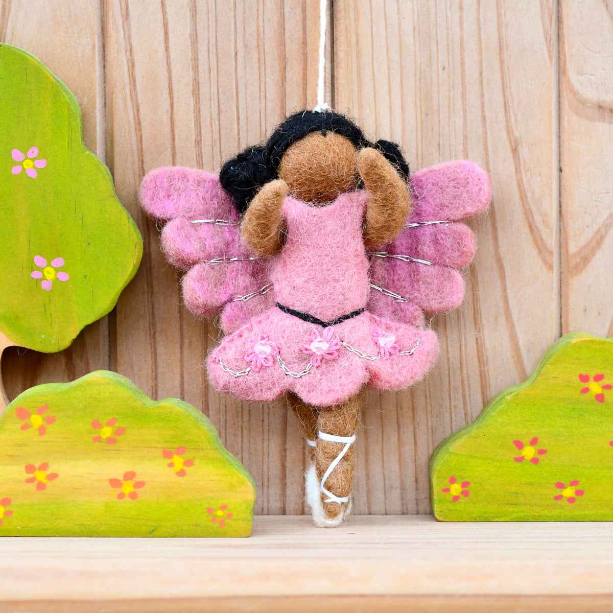 Tara Treasures Felt Waldorf Ballerina Pink Dress 12cm Pretend & Imaginative Play Toys Felt Figure Fairy Unicorn and Castle Theme 3yrs+