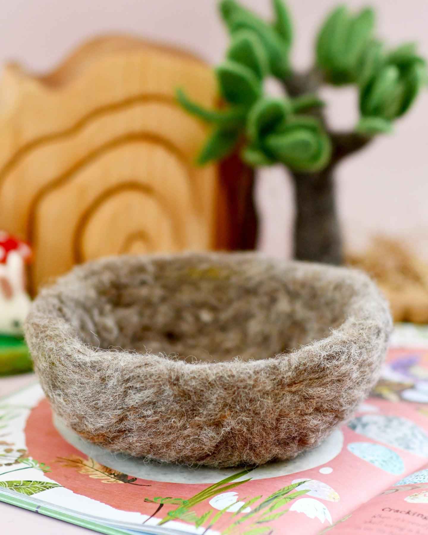 Tara Treasures Felt Bird Nest Pretend & Imaginative Play Toys Retired 3yrs+