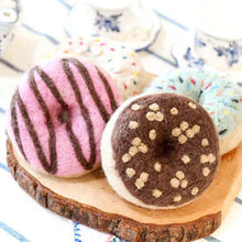 Tara Treasures Felt Doughnuts Set of 4 Pretend and Imaginative Play Kitchen Accessories Best Seller 3yrs+