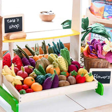 Tara Treasures Felt Vegetables and Fruits 14pcs Set A Pretend and Imaginative Play Kitchen Accessories Best Seller 3yrs+