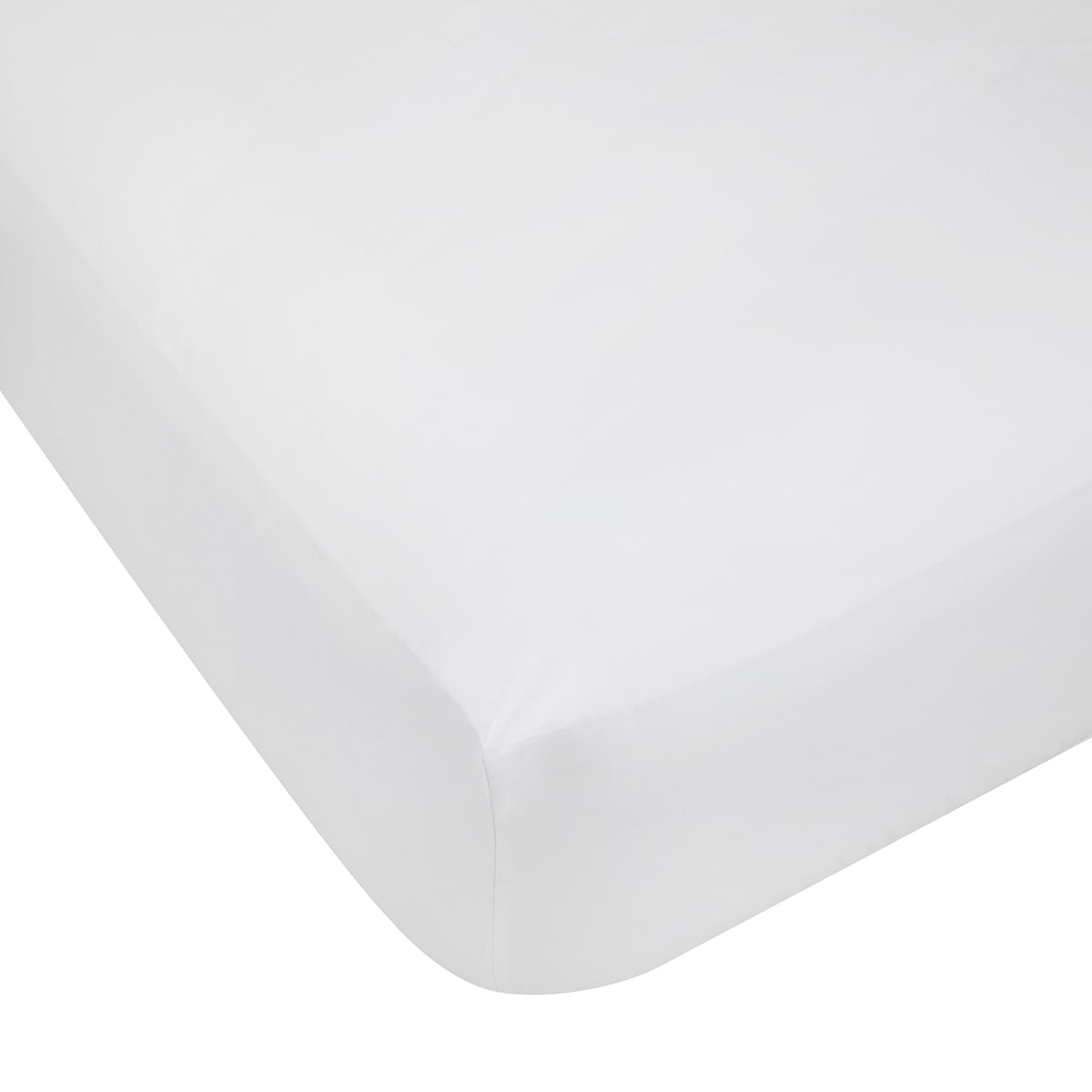 500 Thread Count Australian Grown Cotton Fitted Sheet - Double Bed, White