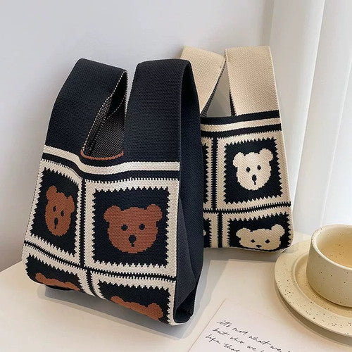 Bear Knitted Bag