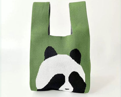 Panda Knitted bag