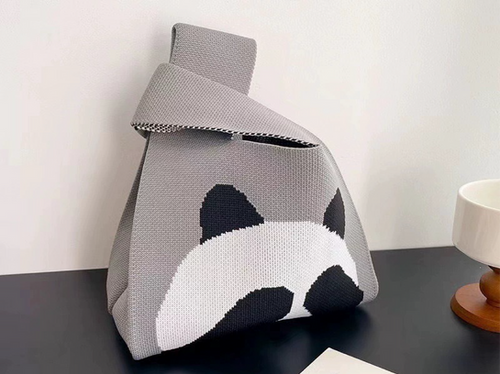 Panda Knitted bag