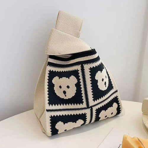 Bear Knitted Bag