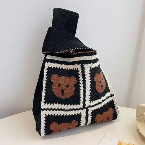Bear Knitted Bag