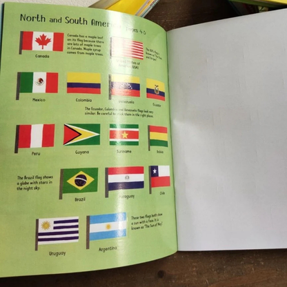 Flags First Sticker Activity Book with 200 Stickers (Paperback) by Usborne Travel Toys