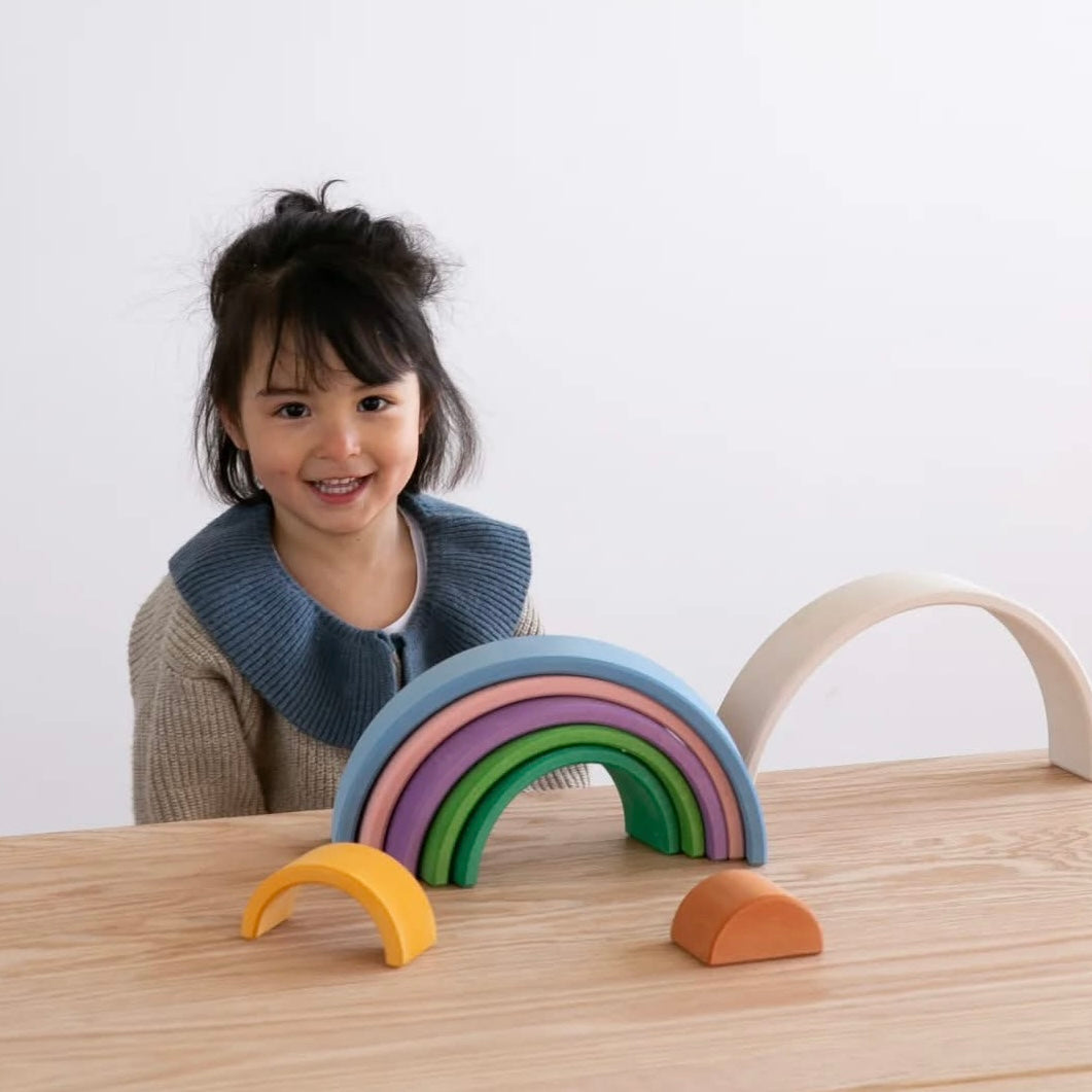 Wooden Rainbow Stacker Four Seasons by Avdar Toys Waldorf Inspired Wooden Toys 3yrs+