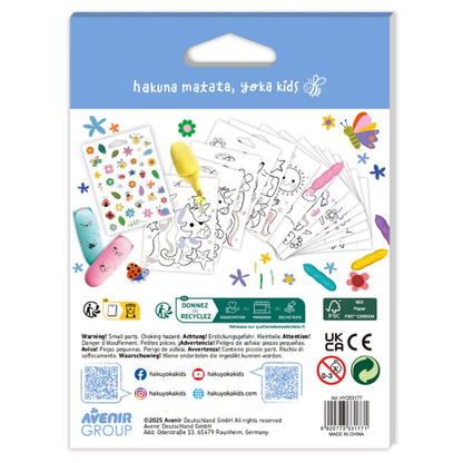 Haku Yoka Mini Colouring Book Unicorn Travel Toys Art and Craft for Kids Activity Book Fairy Unicorn Castle Theme  3yrs+