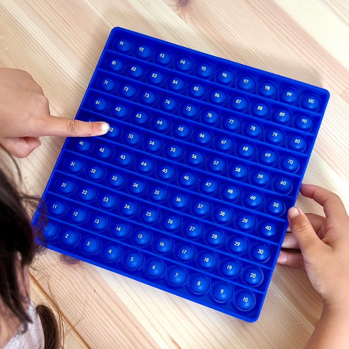 Count to 100 Fidget Board Pop it Learning Toy Blue Double Sided By Junior Learning Math Games for Kids STEM Toys 5yrs+