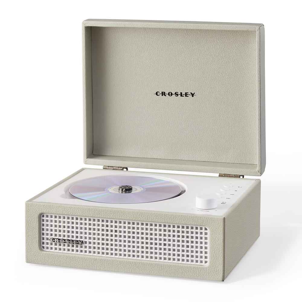 Crosley Voyager Portable Retro CD Player with Stereo Bluetooth Speakers, FM Radio - Dune